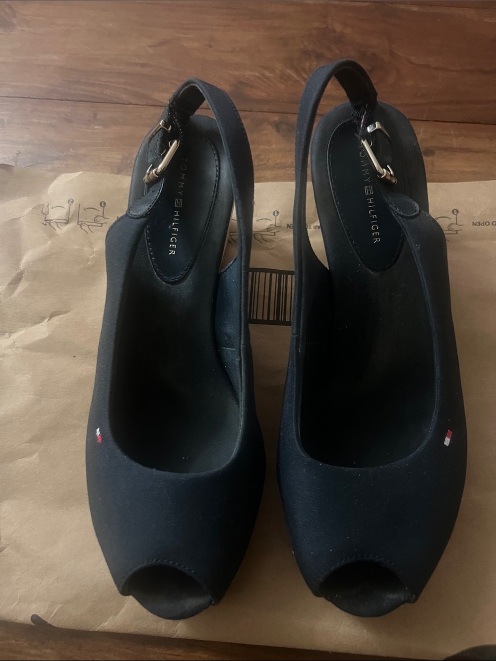 Tommy Hilfiger organic cotton wedges spadrille sandals